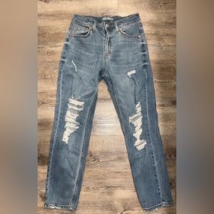 Wild Fable Distressed Denim High Rise Mom Jeans